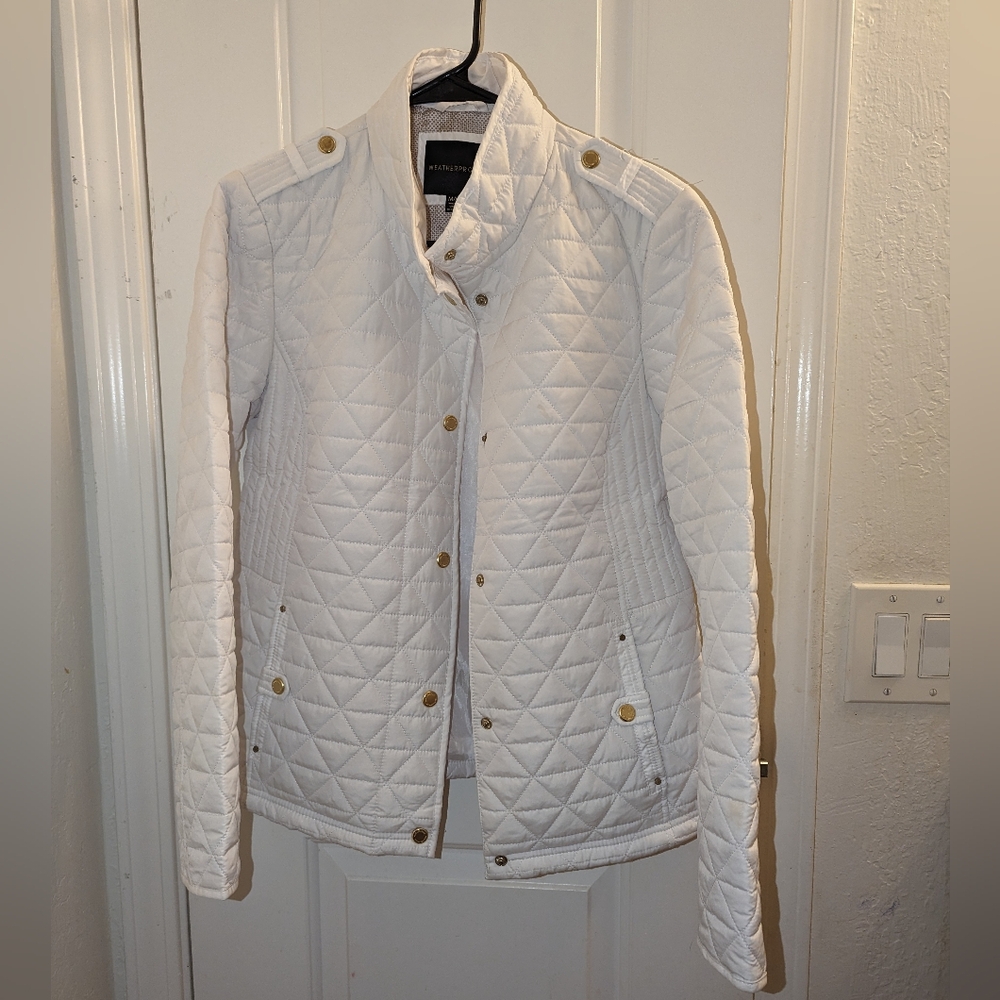 Women's Quilted White Jacket